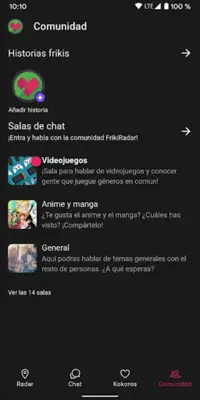 FrikiRadar, conoce a frikis android App screenshot 2